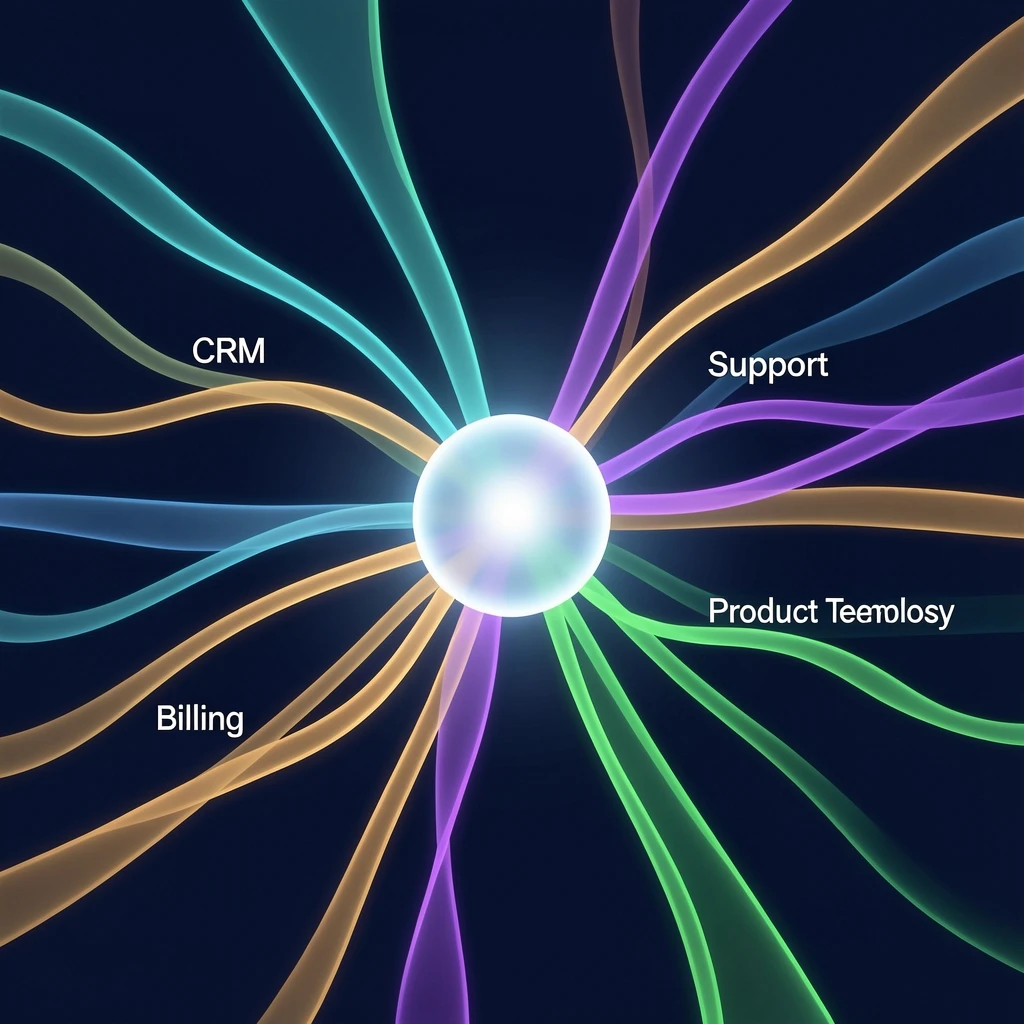 AI platform connecting customer data sources for CLV
intervention