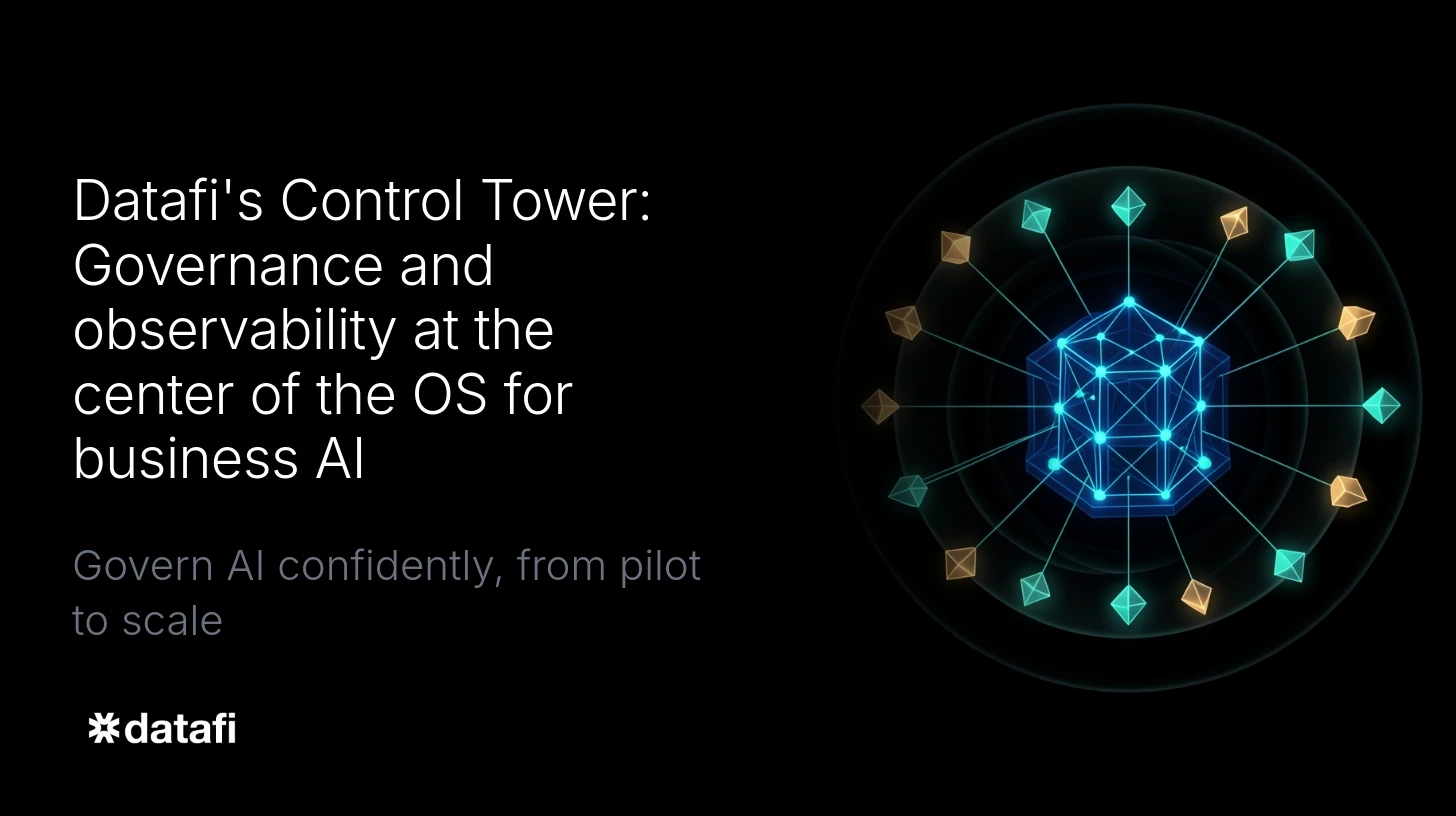 Datafi's Control Tower: Governance and observability at the center of the OS for business AI