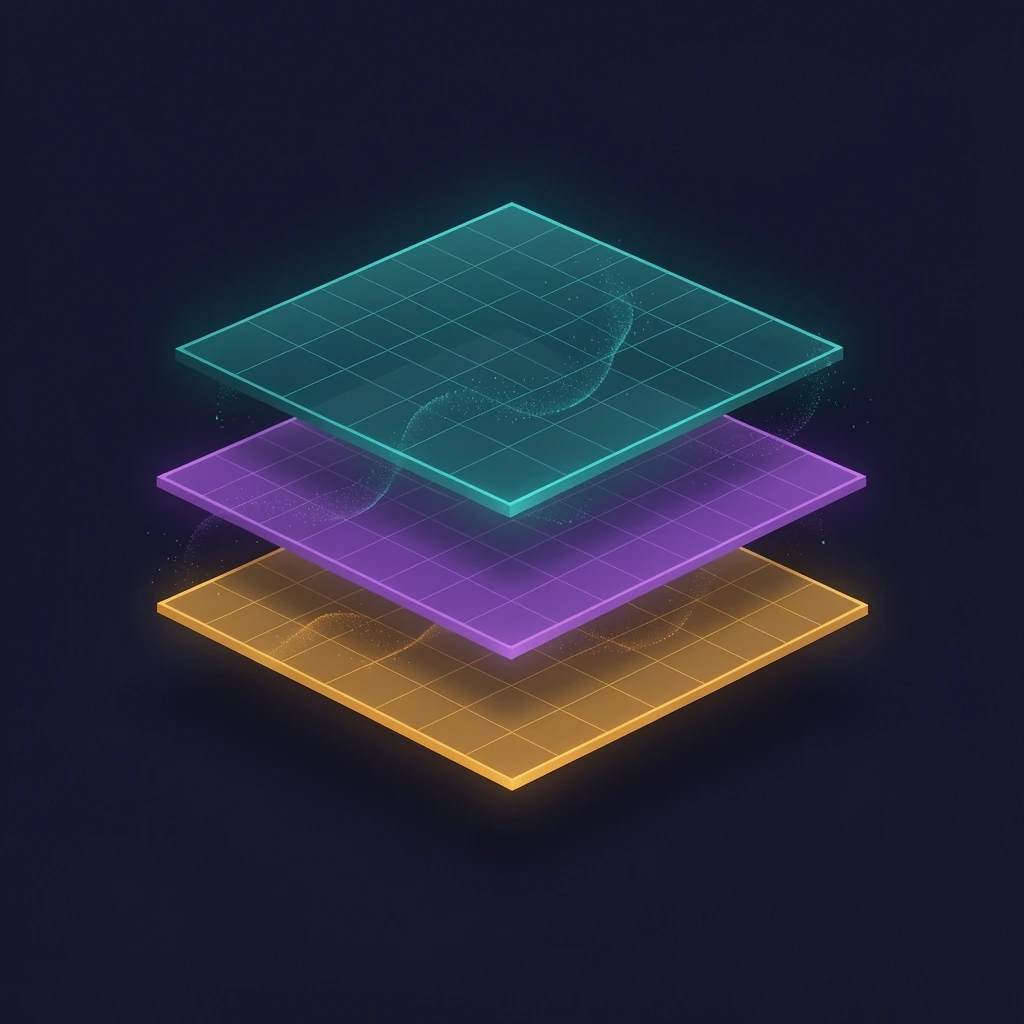 A visual representation of layered enterprise data context and AI policy enforcement