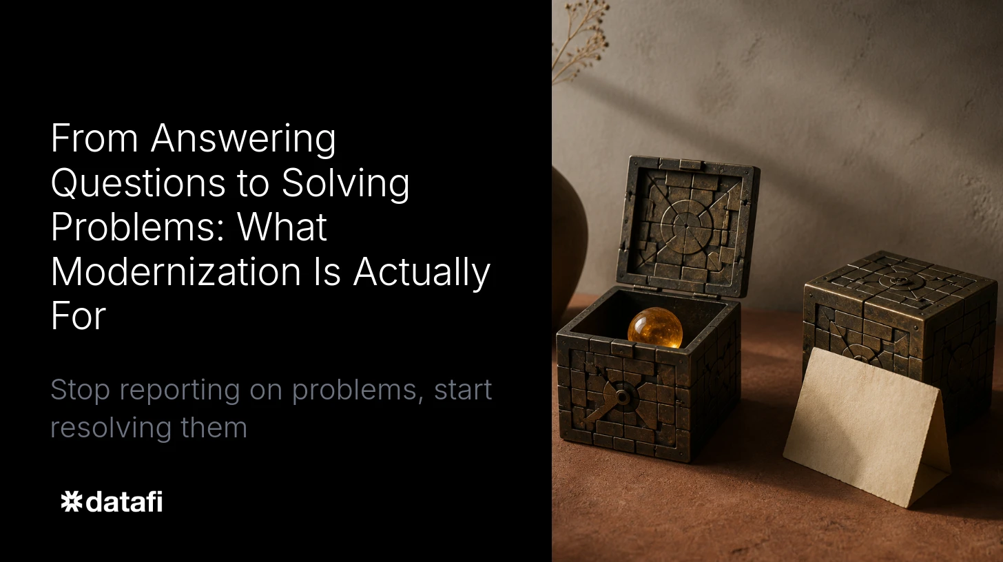 From Answering Questions to Solving Problems: What Modernization Is Actually For