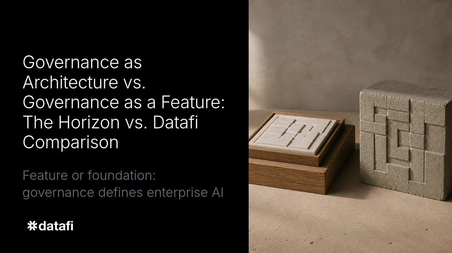 Governance as Architecture vs. Governance as a Feature: The Horizon vs. Datafi Comparison