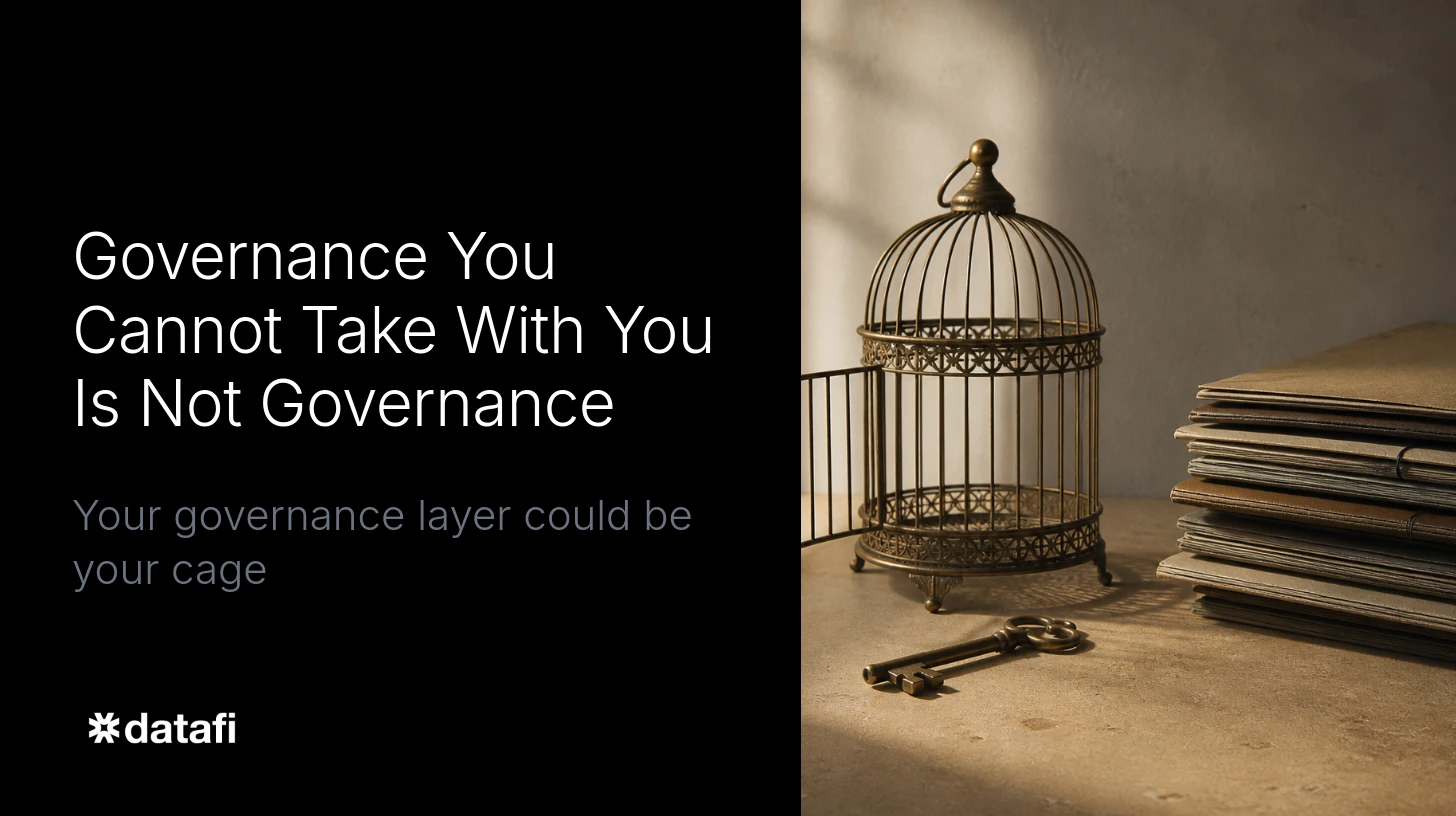Governance You Cannot Take With You Is Not Governance