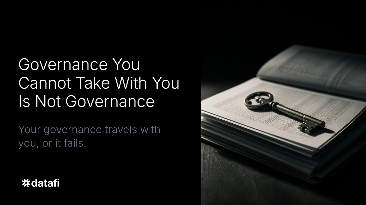 Governance You Cannot Take With You Is Not Governance