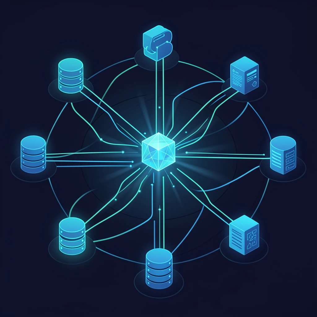 AI agent navigating connected enterprise systems