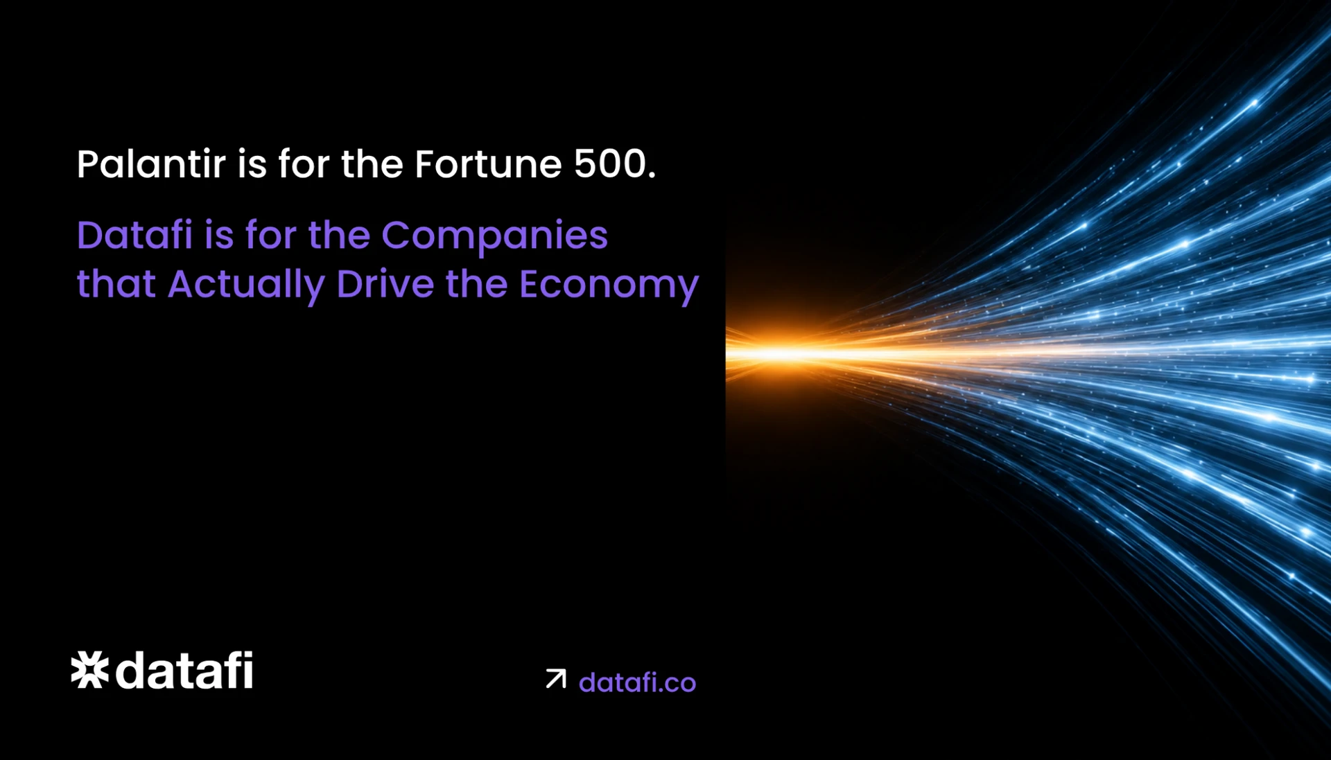 Palantir for the Fortune 500. Datafi for the Companies That Actually Drive the Economy.
