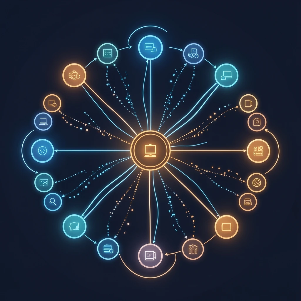 Agentic AI orchestration workflow connecting industrial data systems