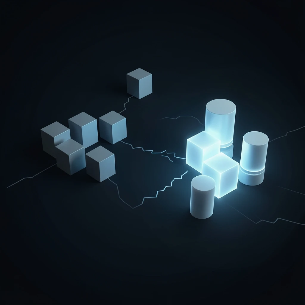 A fragmented enterprise data environment illustrating why general-purpose AI falls short