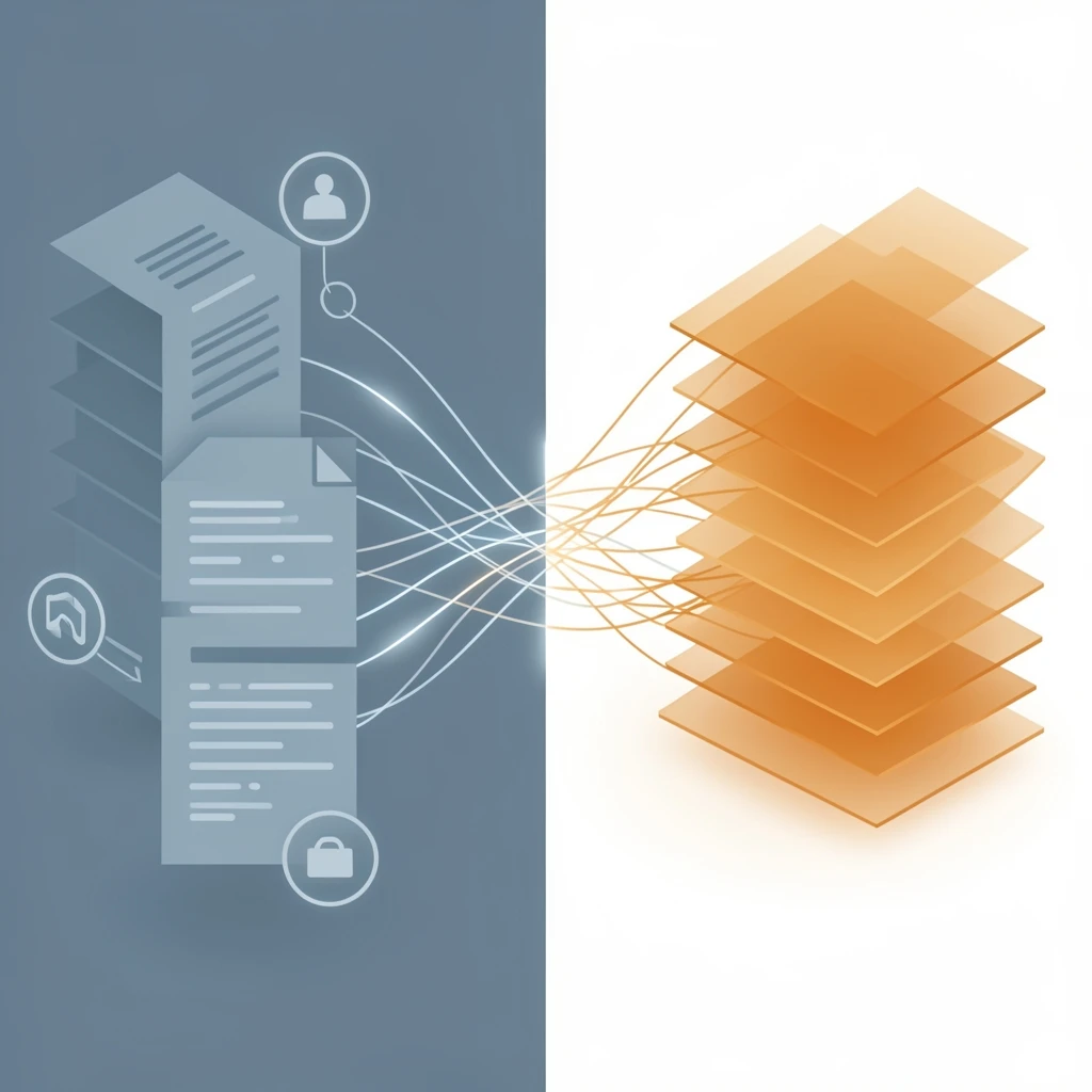 Abstract visualization of regulatory data flows connecting internal and
external compliance
sources