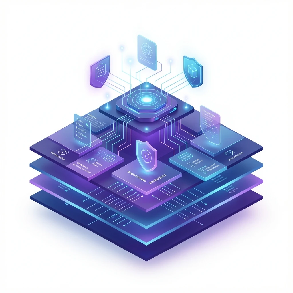 AI data architecture comparison abstract illustration