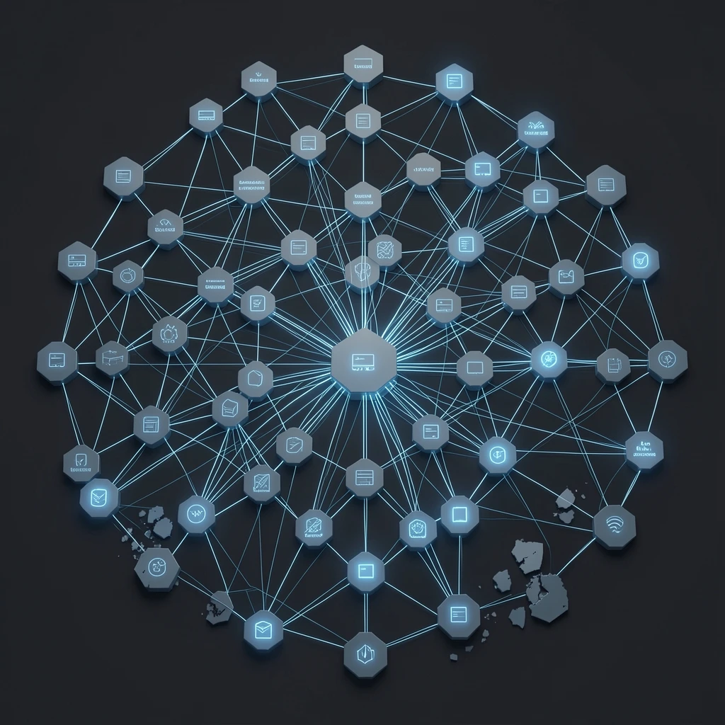 Enterprise data landscape showing interconnected, heterogeneous data sources