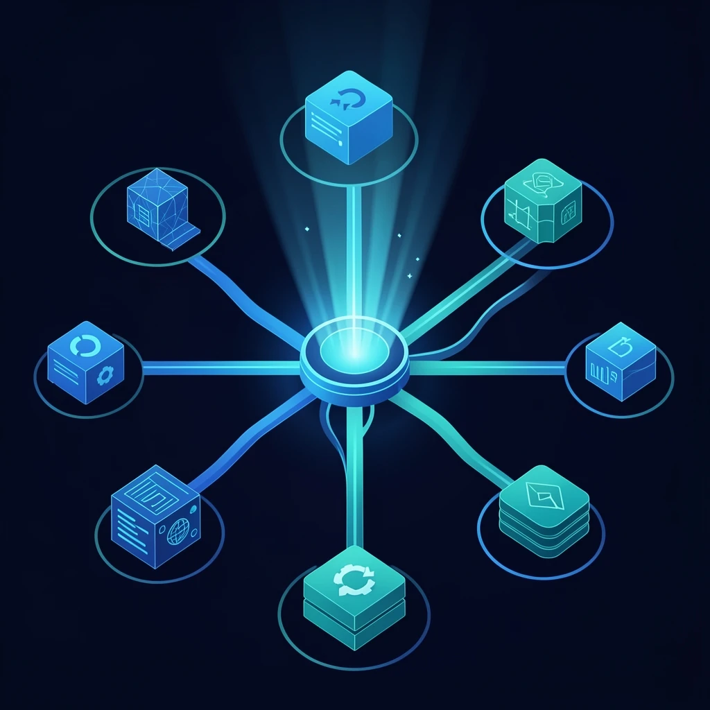 A unified data ecosystem connecting live operational data sources to an AI reasoning layer