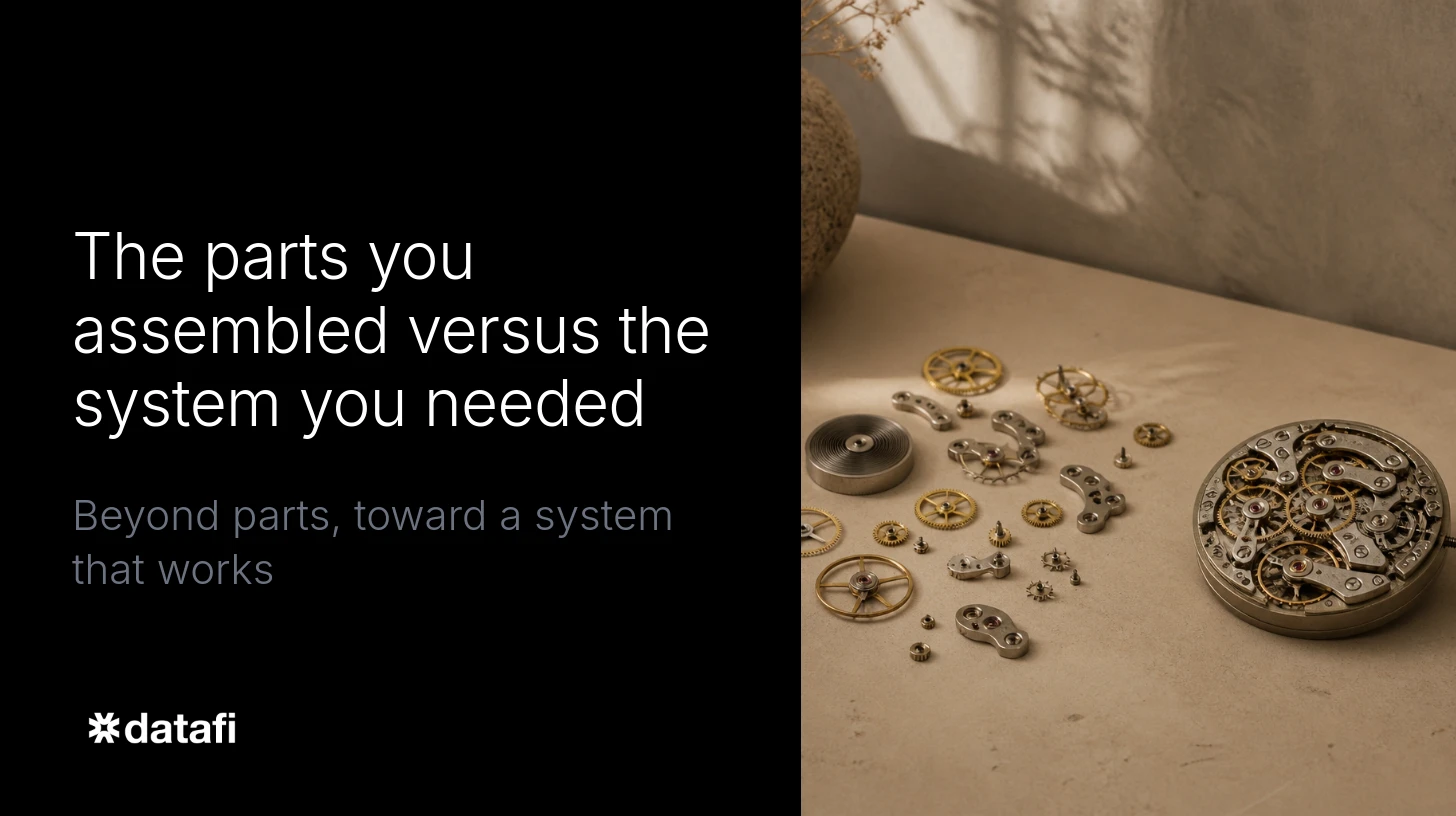 The parts you assembled versus the system you needed