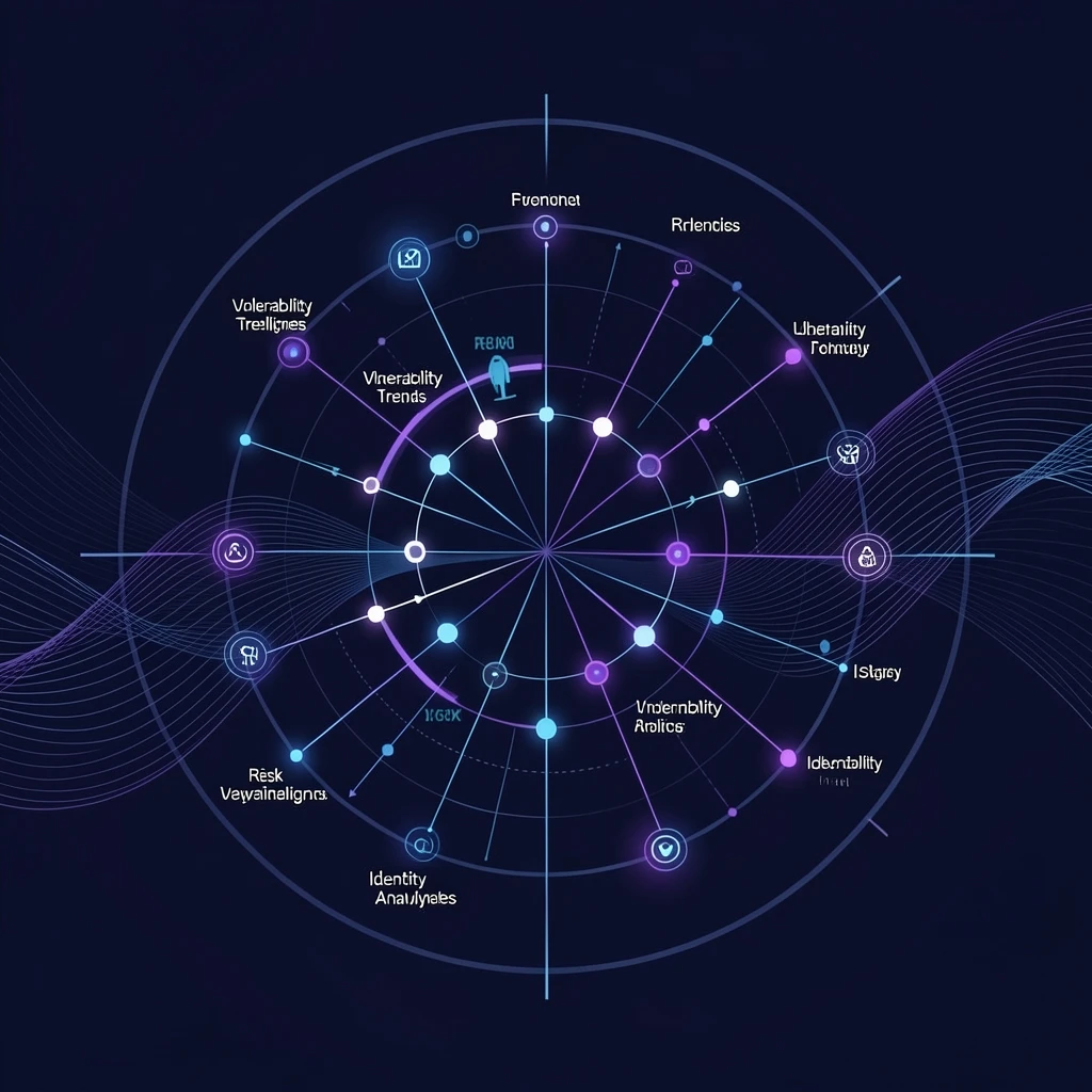Abstract visualization of predictive threat intelligence and proactive risk signals