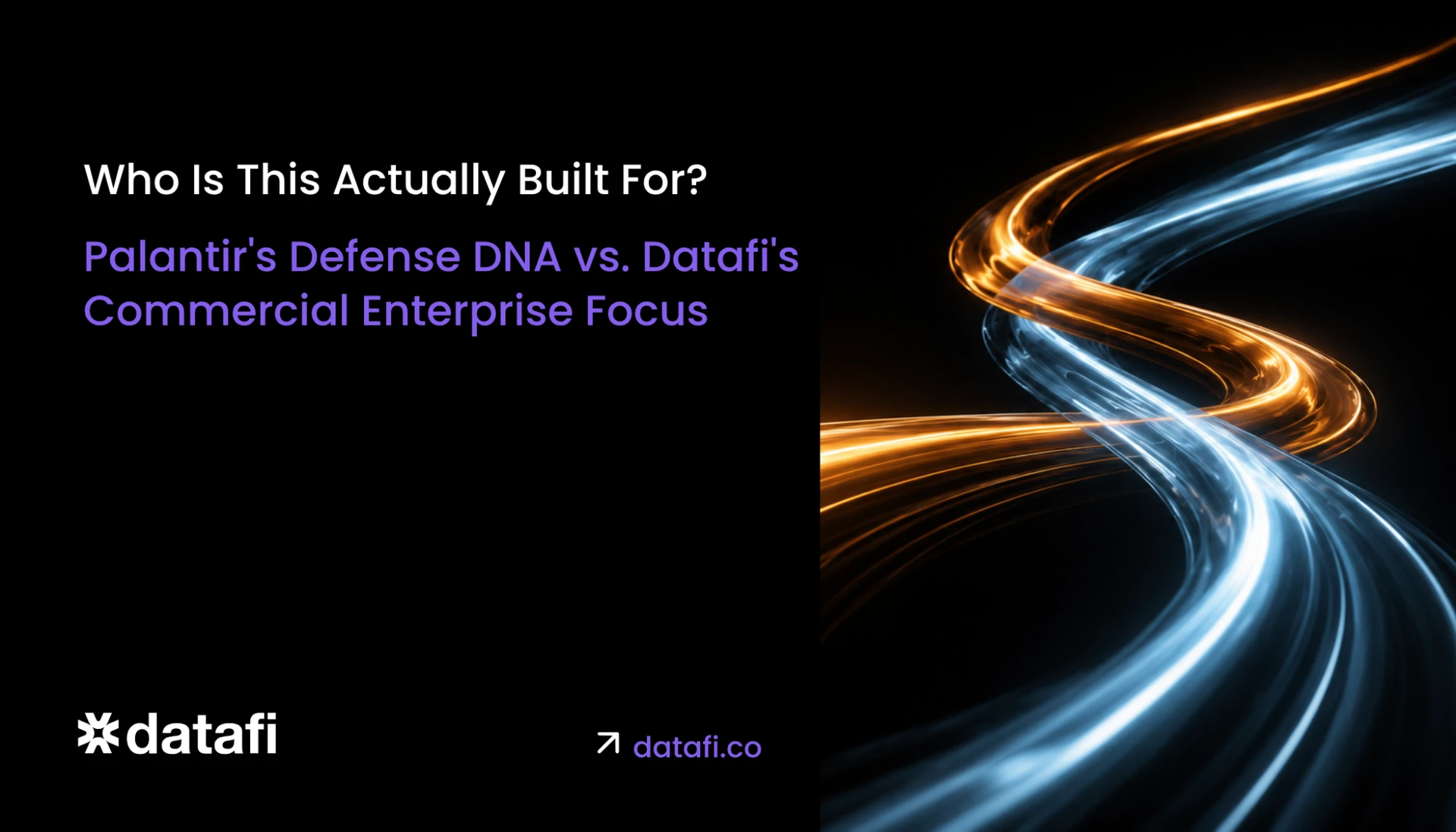 Enterprise Software Procurement Reality: Palantir's Defense DNA vs. Datafi's Commercial Enterprise Focus