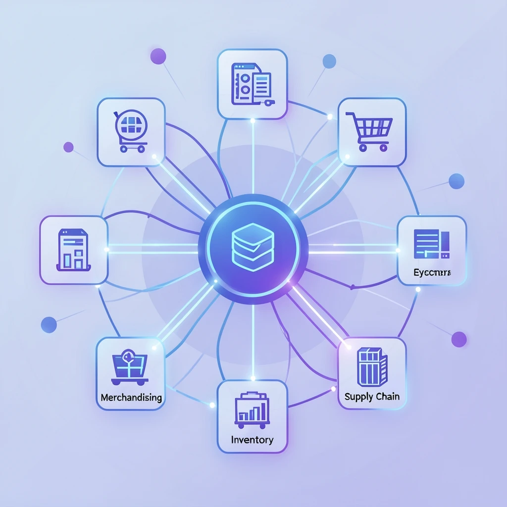Unified retail data ecosystem connecting merchandising, supply chain, and ecommerce